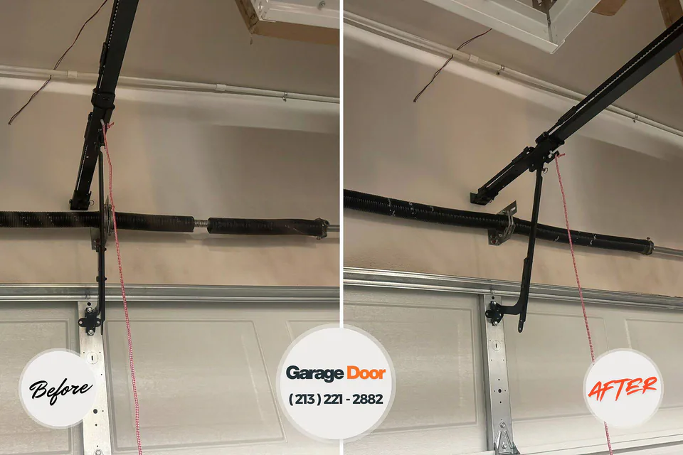 Before and after: garage door repair Milesburg, PA